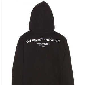 Off-White Cropped Logo Hoodie